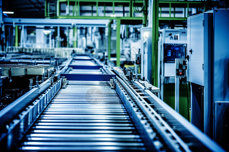 工业加工厂的自动化生产线图片