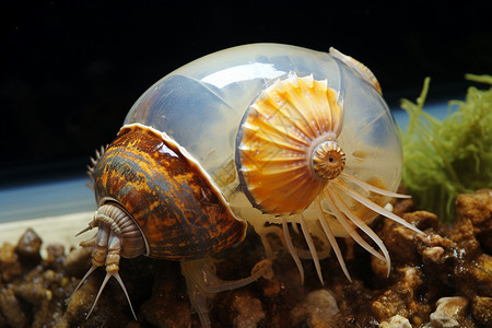 海底稀有的贝壳生物图片