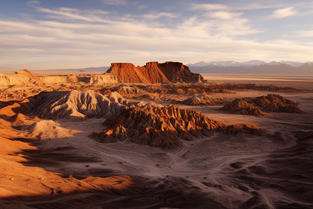 新疆沙漠上的岩石景观图片