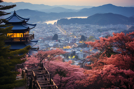 美丽的京都城市景观图片