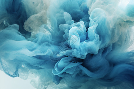 烟雾动态素材蓝色抽象流体背景插画