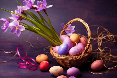 复活节的彩蛋背景图片