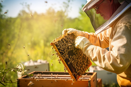 人工养殖的蜜蜂图片
