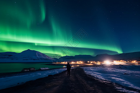 壮观的北极光现象图片