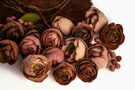 干枯玫瑰制作的香料图片