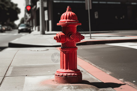 街道上的消防栓背景图片