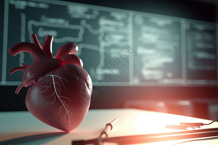心脏治疗心脏解剖学概念图背景