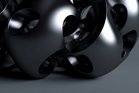 3d抽象球体概念模型背景图片