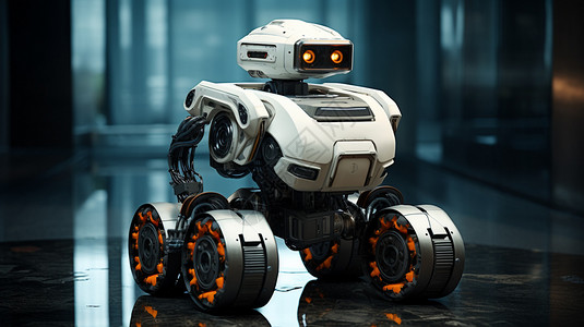 变形金刚机器人高科技轮式底盘机器人背景