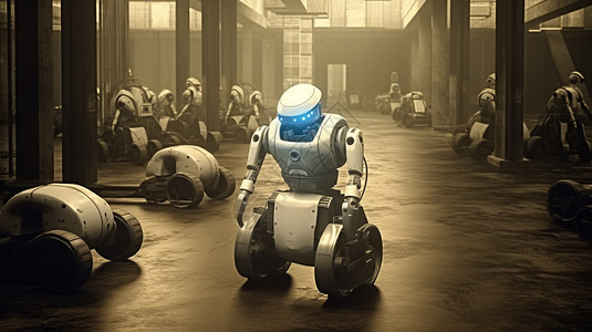 智能的机械机器人背景图片