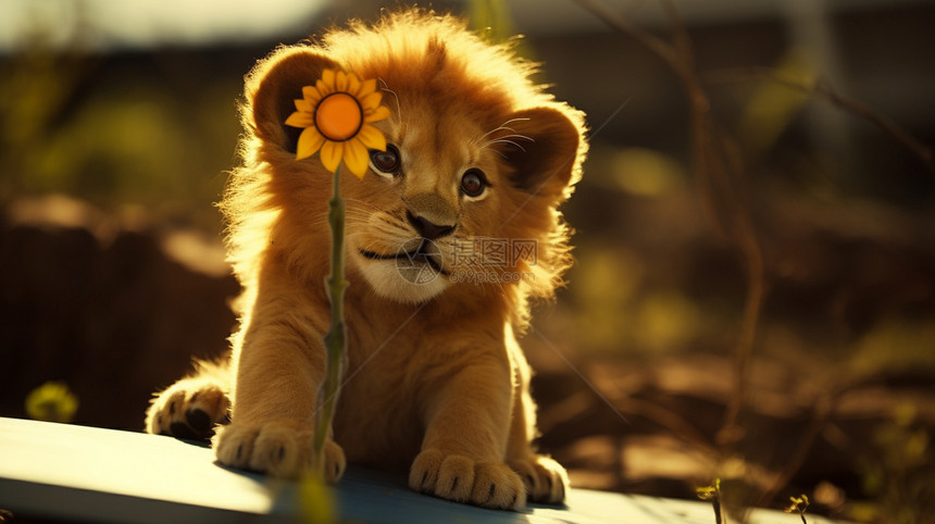 可爱幼小的狮子图片