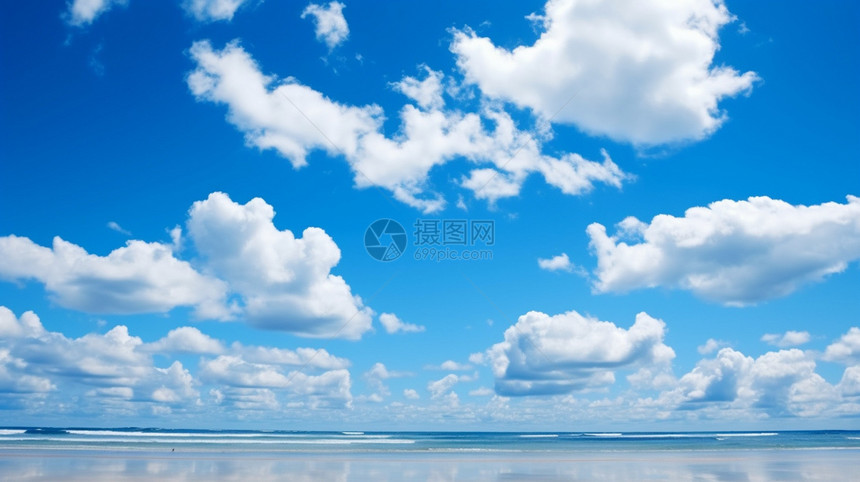 蓝蓝的自然天空图片