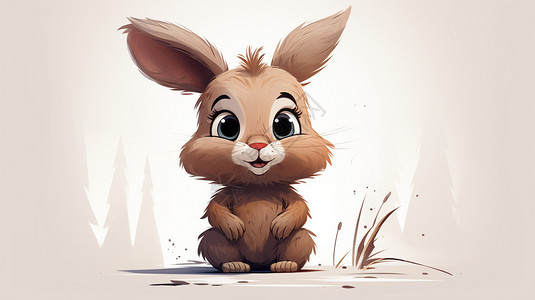 幼小的卡通兔子背景图片