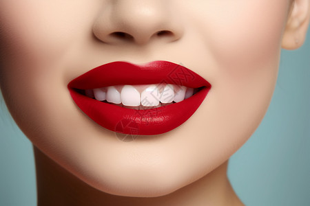 口红广告牙齿亮白素高清图片