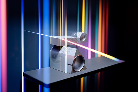 彩色光束水晶光谱运动高清图片