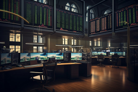 股市交易所的屏幕图片