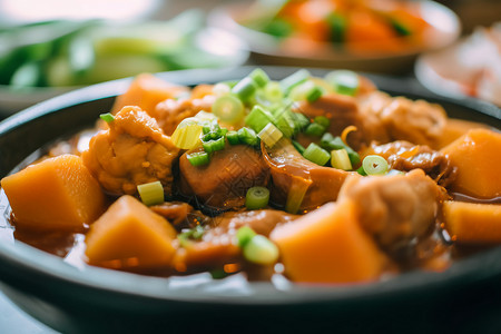 豆腐菜式香炸豆腐背景