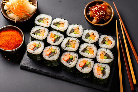 日式寿司的图背景图片