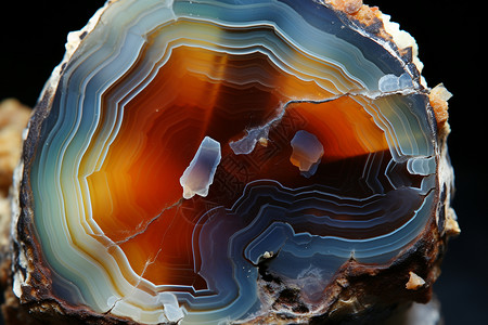 天然矿物玛瑙截面背景图片