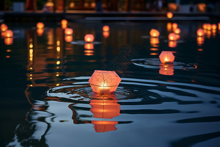 中元节放灯传统节日的放灯仪式背景