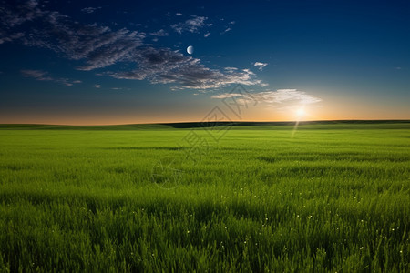 绿草如茵的大草原背景图片