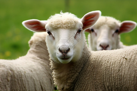 农村绵羊羊毛蓬松图片