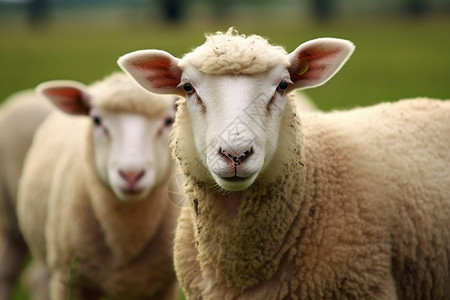 农村农业绵羊羊毛蓬松图片