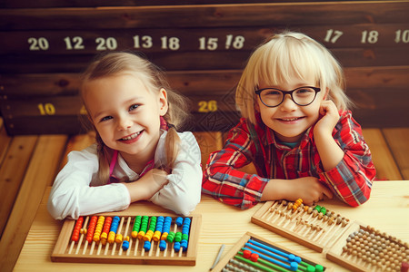 幼儿园开发智力的教学工具背景图片