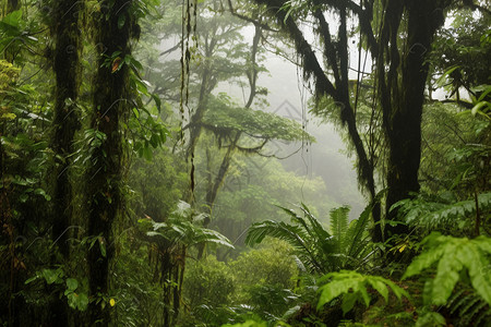地带地区森林的自然景观图片