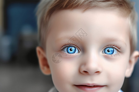 蓝眼睛的小男孩图片