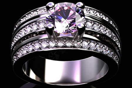 订婚的钻石戒指图片