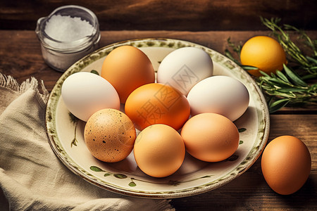 乡村的营养鸡蛋背景图片
