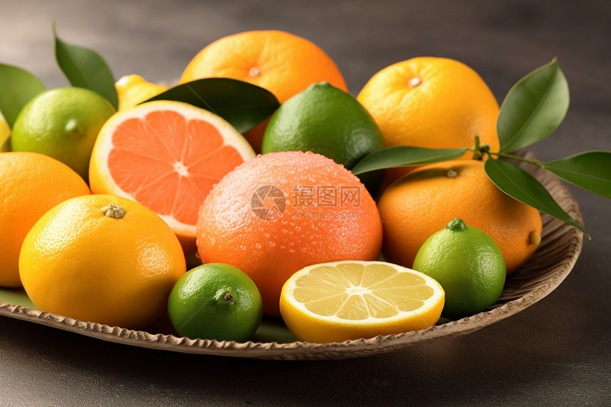 健康美味的柑橘水果图片
