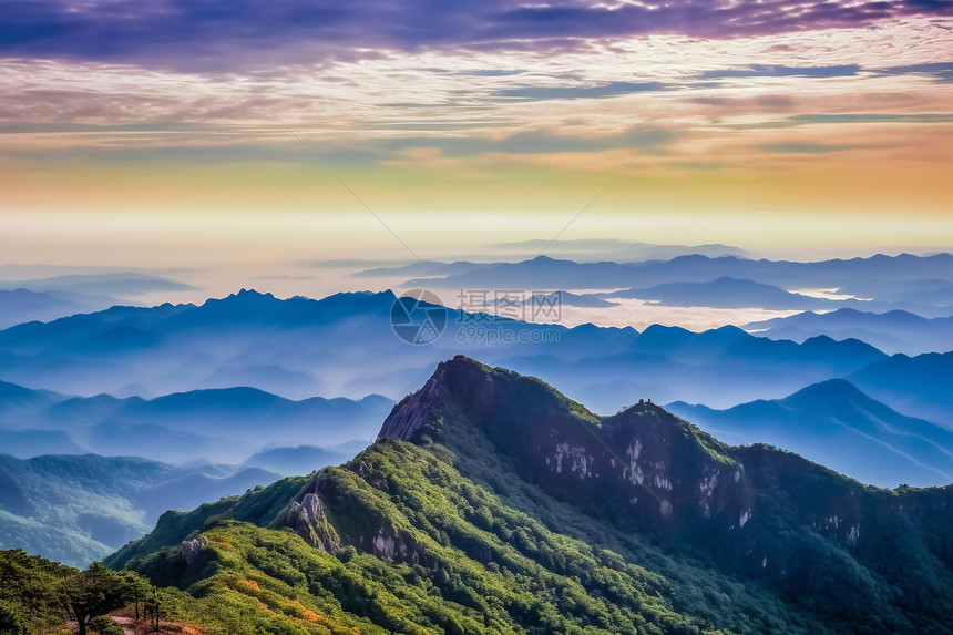 美丽的群山风景图片