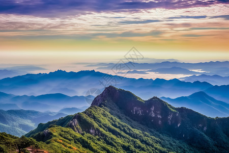 美丽的群山风景图片