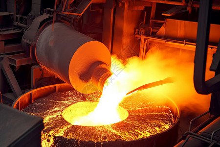 大桶工业液体熔化金属背景图片