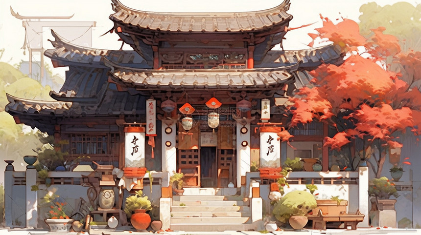 中国古代建筑的艺术插图图片