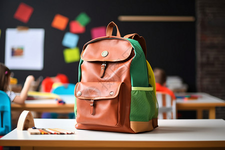 背袋子素材上学背的书包背景