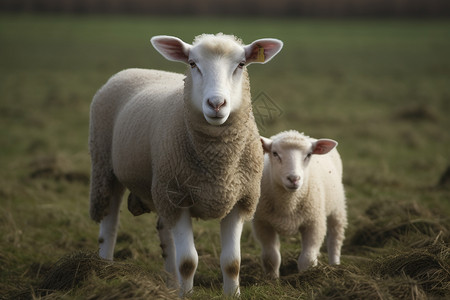 可爱的草地小羊图片