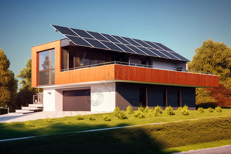 太阳能住宅背景图片