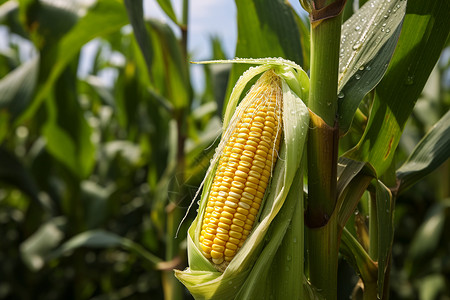 玉米田中成熟的玉米图片