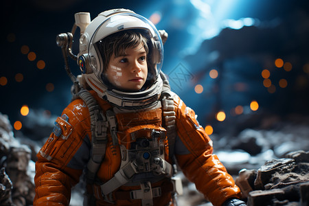 探险的男孩外太空奇幻探险之旅设计图片