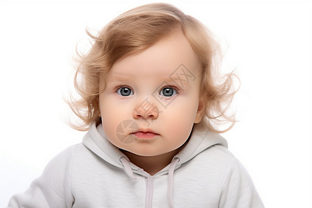 大袖衫蓝眼睛的婴儿背景