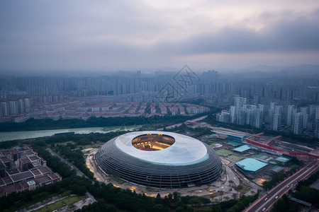 线条感城市建筑背景图片