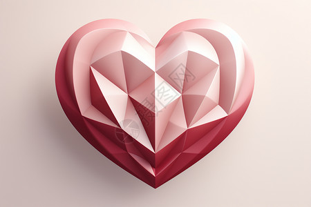 粉色钻石3D爱心设计设计图片