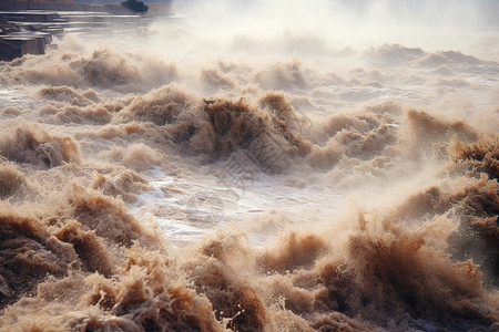 波涛汹涌的河流图片