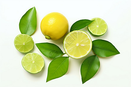 新鲜多汁的柠檬高清图片