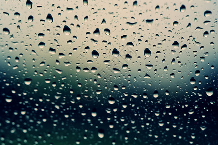 雨水滑落玻璃的背景图片