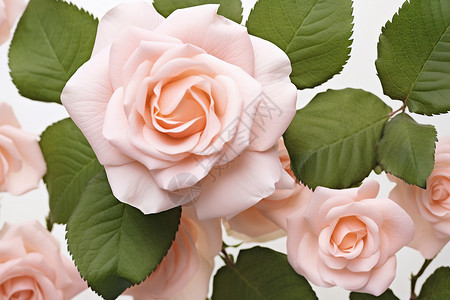 盛开的白玫瑰背景图片