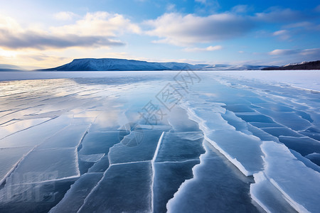 冻结的冰湖图片